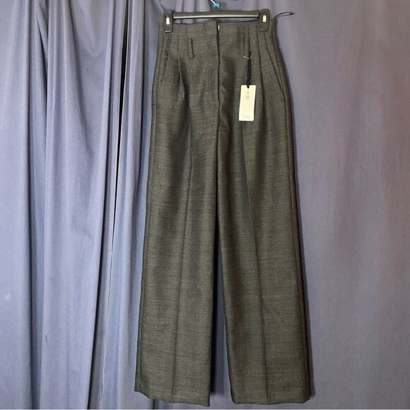 FORTE FORTE 100% Wool High Rise Grey Trouser Pant Size 00 13225_my pants - Picture 1 of 16